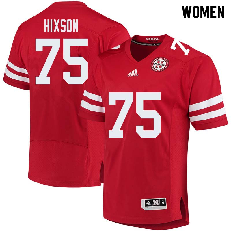 Women #75 Trent Hixson Nebraska Cornhuskers College Football Jerseys Sale-Red